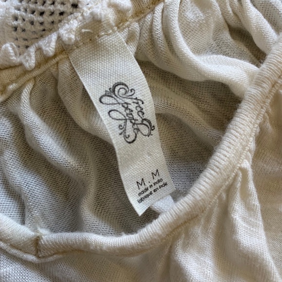 Free people off shoulder boho gypsy top size M - Picture 5 of 6